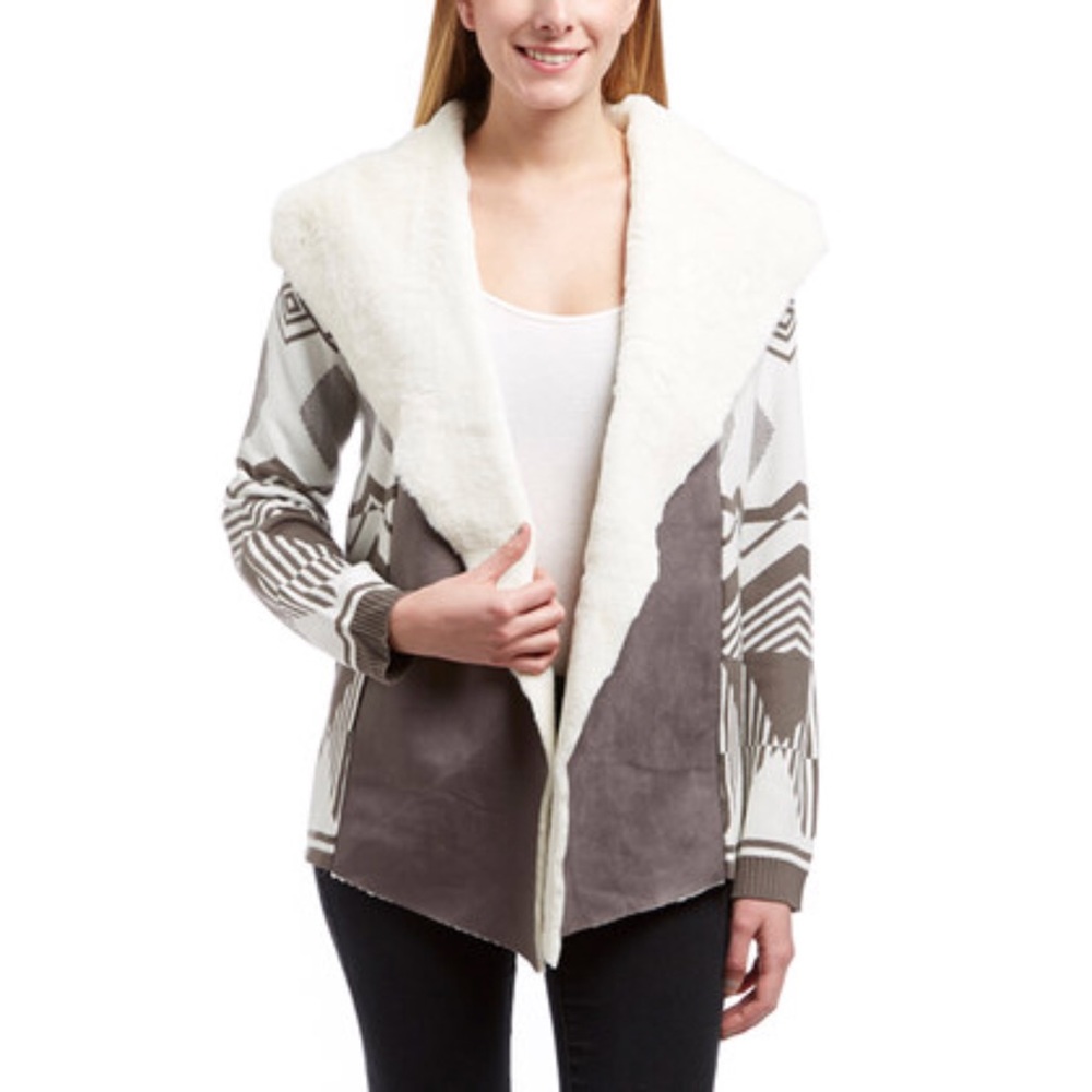 Geometric Open Cardigan
